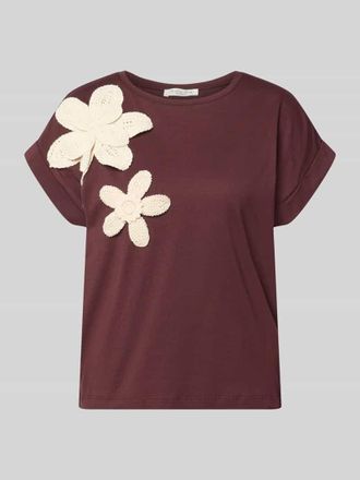 Christian Berg T-Shirt mit Applikationen und Rundhalsausschnitt in Schoko, Gr&ouml;&szlig;e XXL