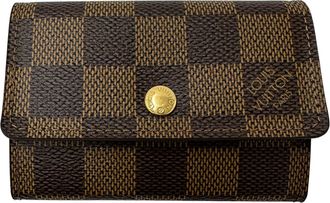 Louis Vuitton Damier Canvas Ebene Damier Canvas Coin Purse/Coin Case (Pre-Owned)