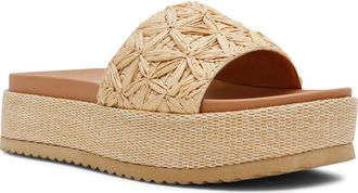 Dolce Vita Scottie Platform Slide Sandal in Raffia at Nordstrom Rack, Size 9.5