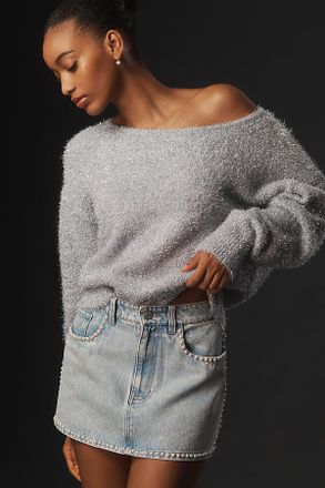 Bl^nk London Tie Breaker Denim Mini Skirt