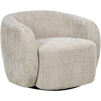 Beliani Beliani - Poltrona girevole Imbottitura in poliestere con braccioli Beige Tore