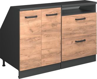 Vicco Conjunto De Armarios Para Techo Inclinado Rion, Roble Dorado, 120 Cm Lote De 2 Carcasas De Armario 60 Cm De Profundidad, Vicco
