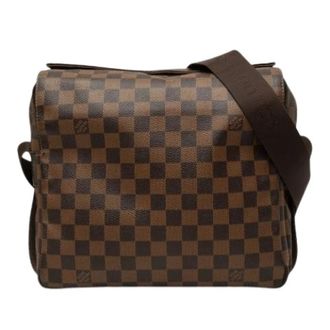 Louis Vuitton Pre-owned Damier Naviglio Shoulder Bag - Dames - Pre-owned - Bruin - Maat: ONE Size Leer