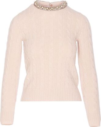 Valentino Garavani Kabelgebreide trui - Roze