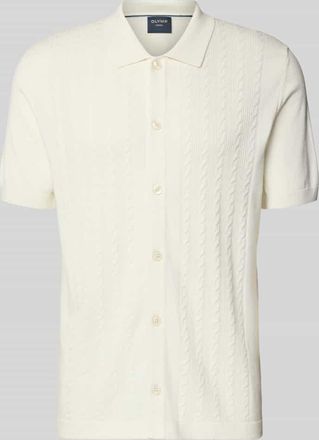 Olymp Level 5 Regular Fit Poloshirt mit 1/2-Arm in Offwhite, Gr&ouml;&szlig;e XXL