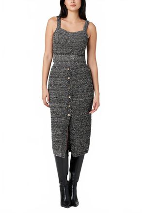 Toccin Tani Button-Front Skirt In Charcoal Multi