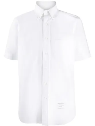 Thom Browne satin weave 4-Bar shirt - men - Supima Cotton - 00 - White