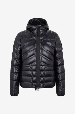 Moncler Kurze gl&auml;nzende Daunenjacke mit Kapuze Chiwen