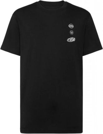 Philipp Plein Jersey T-shirt Ronde Hals SS Cars Racing - Heren - T-shirts - Zwart - 2XL - Katoen - Tops