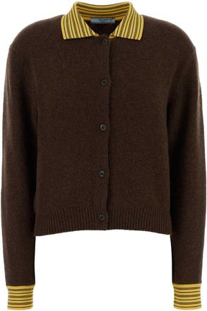 Prada Brown Cashmere Blend Cardigan