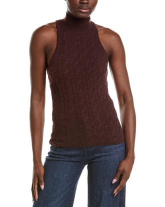 Naadam Coastal Cashmere Turtleneck Tank Top