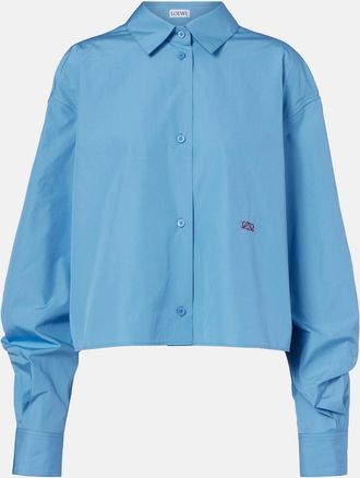 Loewe Anagram embroidered cotton shirt
