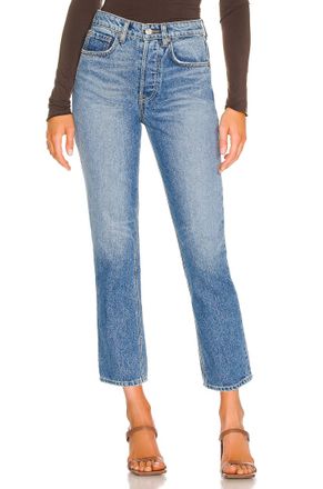 GRLFRND Karolina High Rise Straight Crop Jeans In Long Island
