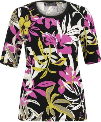 Betty Barclay Tops, Dames, Veelkleurig, 4Xl, Leer, Bloemenprint Basic Shirt