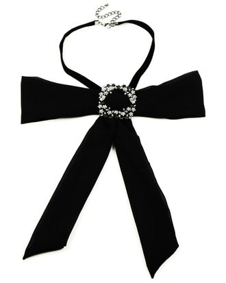 Eyecandy LA Eye Candy La Crystal Bow Tie Necklace