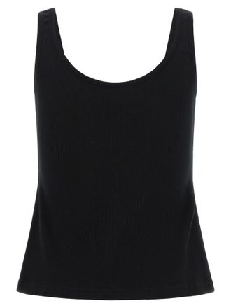 Off-white Womens Black Cotton Tank Tops