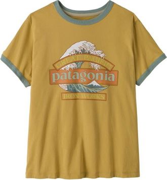 Patagonia Great Waves Ringer Tee T-Shirt f&uuml;r Damen | beige