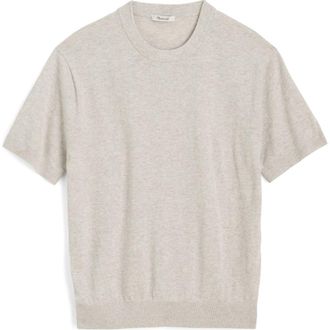 Madewell Cotton Crewneck Sweater T-Shirt in Heather Pewter at Nordstrom, Size Xx-Large