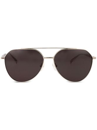 Alexander McQueen Eyewear Zonnebril met piloten montuur - Zilver