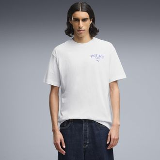 Puma T-shirt da uomo PUMA Cafe dal taglio morbido con stampa grafica, Abbigliamento, Bianco, XXL