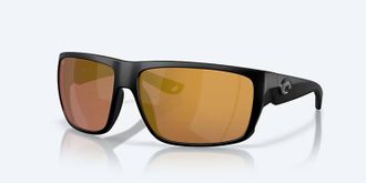 Costa Unisex Fly Line Polarized Sunglasses In Matte Black Gold Mirror