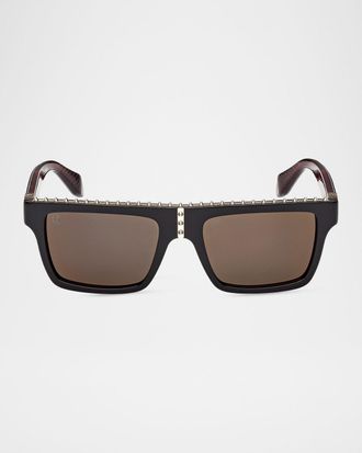 Christian Louboutin Roller LB0023 56mm Rectangular Sunglasses