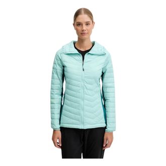 Columbia Powder Pass II Hybrid Hooded Jacket - Dames - Sport - Blauw - Maat: XS Leer