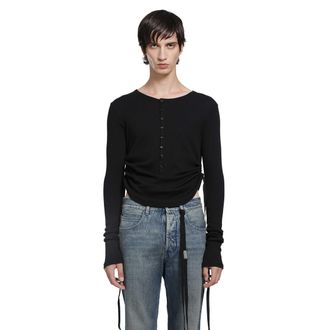 Ann Demeulemeester Hamar Wrinkled Serafino Top