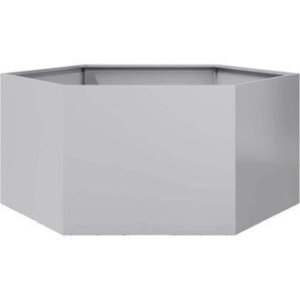 vidaXL Garden Planter Hexagon 104x90x45 cm Galvanized Steel Vidaxl