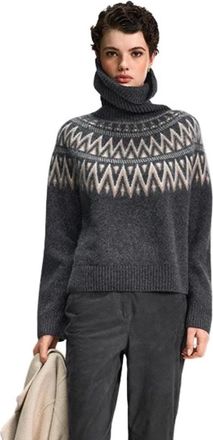 Riani Jersey de Lana y Cachemira con Estampado - Knitwear - Mujer - Gris - L