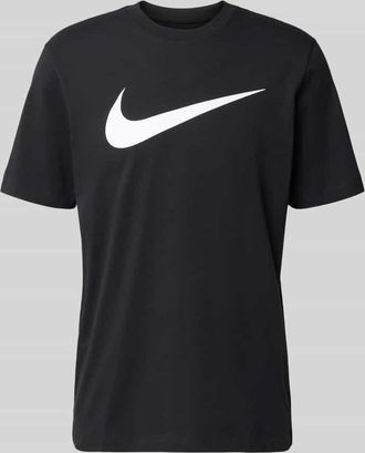 Nike T-Shirt mit Logo-Print Modell Swoosh in Black, Gr&ouml;&szlig;e XXL
