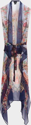 Etro Paisley Silk Belted Foulard Vest