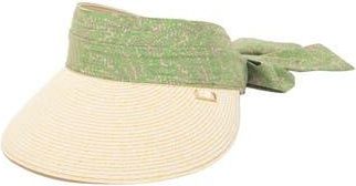 San Diego Hat Company Ribbon Tie Straw Visor in Natural at Nordstrom Rack