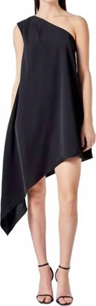 endless rose One Shoulder Asymmetrical Dress In Black