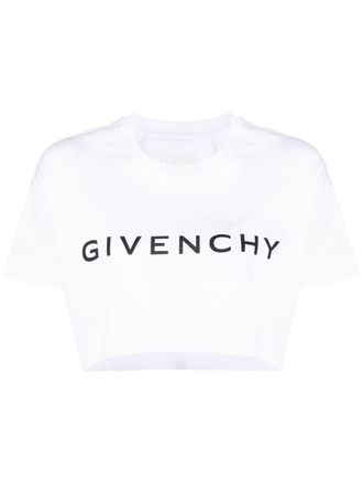 Givenchy T-shirt met logoprint - Wit
