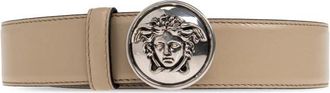 Versace Leren Riem 3.5 cm - Dames - Riemen - Beige - 75 CM - Leer - Accessoires