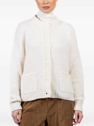 Iris Von Arnim Marjorie button patch-pocket cardigan - Beige