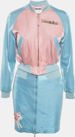 Moschino Couture Pink Lam&eacute; Unicorn Applique Set