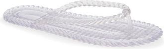 Arezzo Jelly Flip Flop in Clear at Nordstrom, Size X-Large