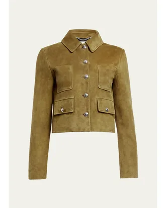 Altuzarra Astley Single-Breasted Suede Jacket