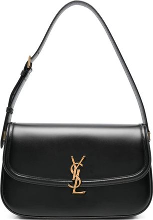 Saint Laurent Kleine Solferino schoudertas - Zwart