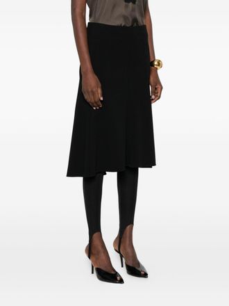 Jil Sander Asymmetric Layered Skirt - Black