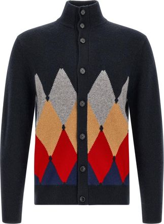 Ballantyne Blue Turtle Neck Cardigan