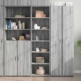 vidaXL Highboard Grey Sonoma 50x41x185 cm Engineered Wood Vidaxl