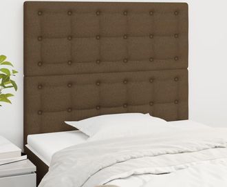 vidaXL Cabecero De Cama Marr&oacute;n Oscuro 100x5x118/128 Cm Tela Vidaxl