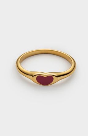 Katie Loxton Rouge Heart Ring in Gold Coated at Nordstrom, Size X-Large