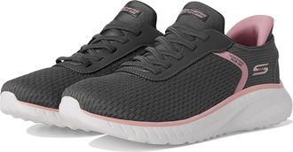 Skechers Hands Free Slip-Ins Bobs Squad Chaos - Stroke of Luck Womens Shoes Grey : 7.5 M, Polyester