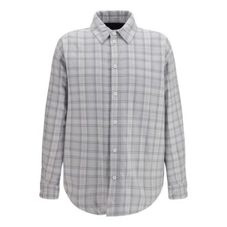 Off-white Chaqueta Acolchada de Franela - Shirts - Hombre - Gris - XL