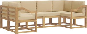 vidaXL Conjunto De Sof&aacute;s De Exterior 6 Uds. Y Beige Vidaxl