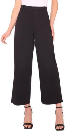 Halogen Patch Pocket Crop Twill Pants in Rich Black at Nordstrom Rack, Size X-Large